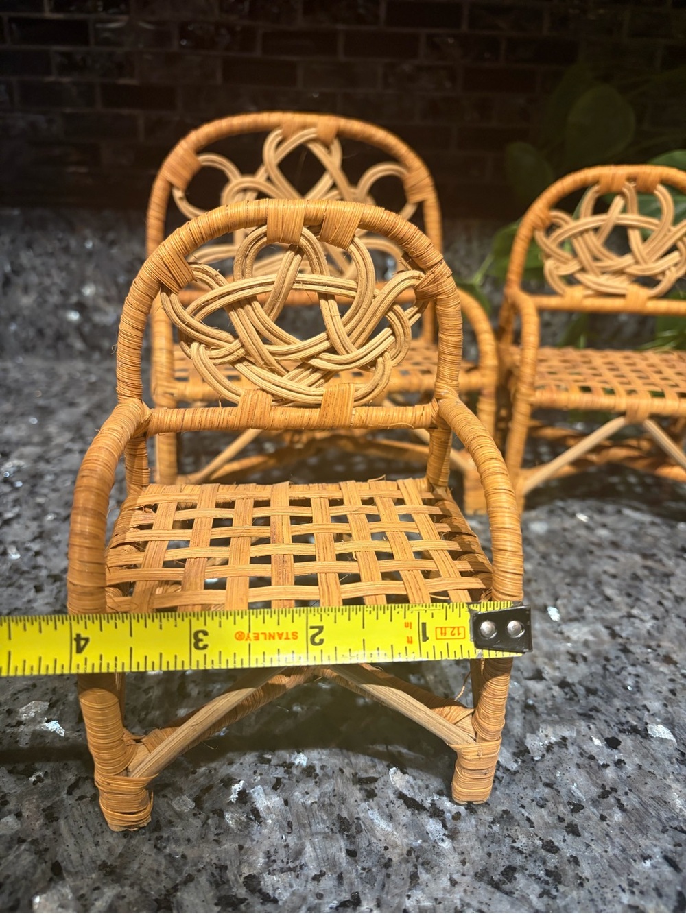 Miniature Doll Furniture Wicker Rattan Outdoor Patio Summer - Picture 8 of 14